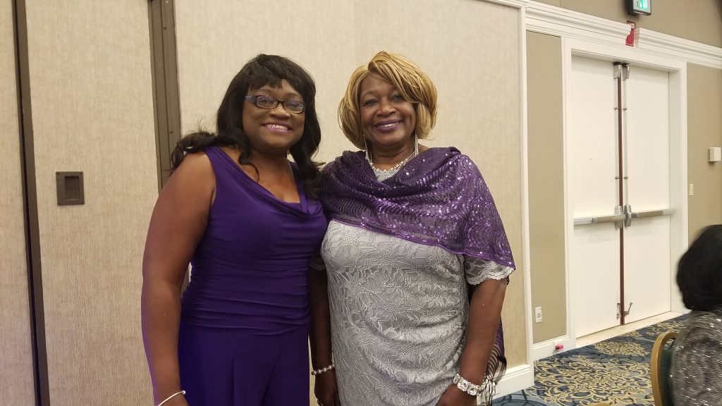 Rose Anne Brown and I at the Purple Heart Gala for Sickle Cell research and education.